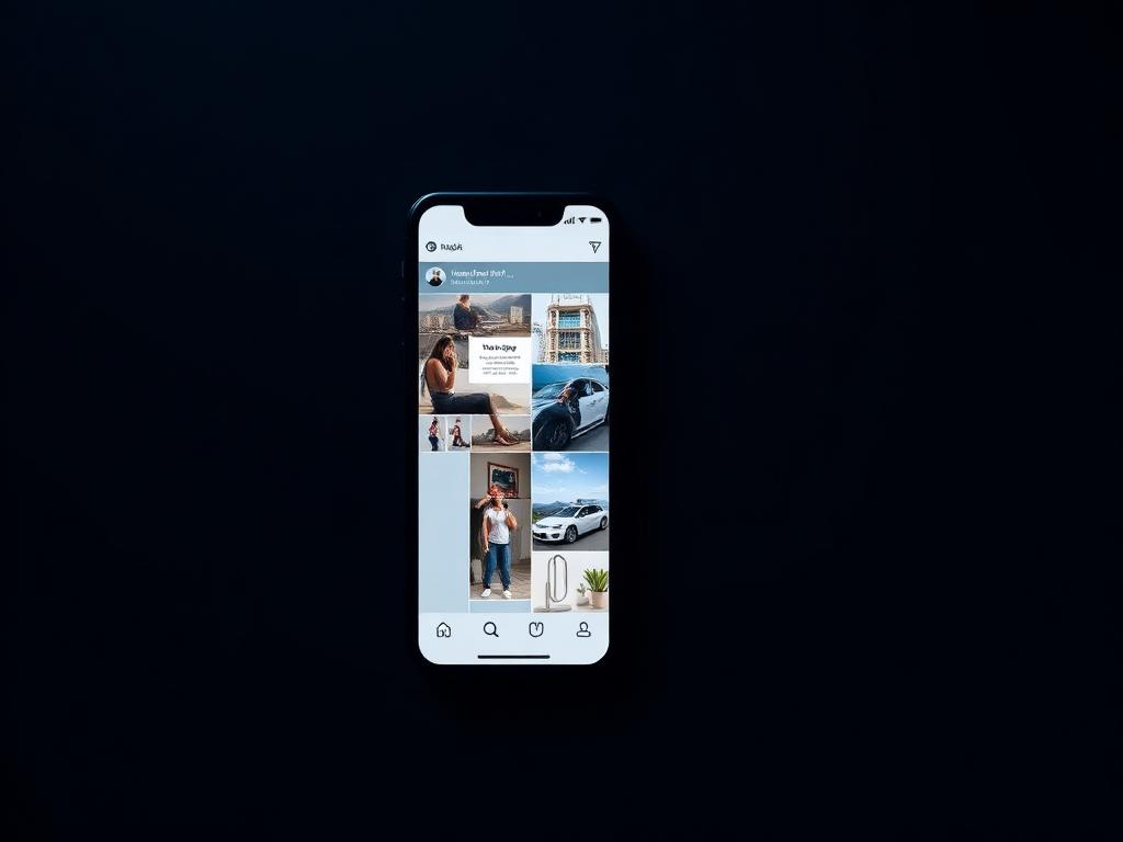 Concept website shown on a phone screen